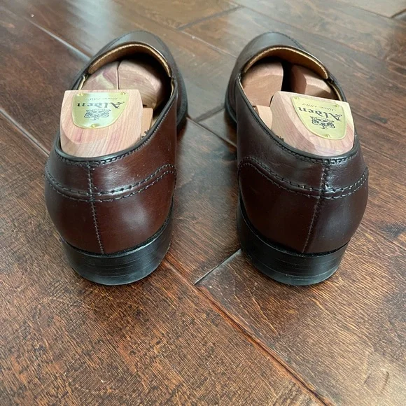 ALDEN 10D FULL STRAP PENNY LOAFERS BROWN CALFSKIN HANDSEWN DRESS SHOES 686 686 - Full Strap Loafer in Brown Calfskin – ALDEN SHOES main image 2